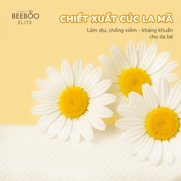 Khăn ướt trẻ em Beeboo Elite - Chiết xuất Cúc La Mã - Ảnh 4